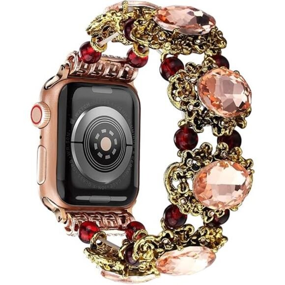 NEW Beaded Vintage Fashion Apple Watch Band - Picture 2 of 2